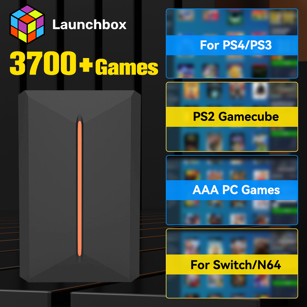Retro Gaming Emulator Console - Launchbox 500GB External Game Hard Drive
