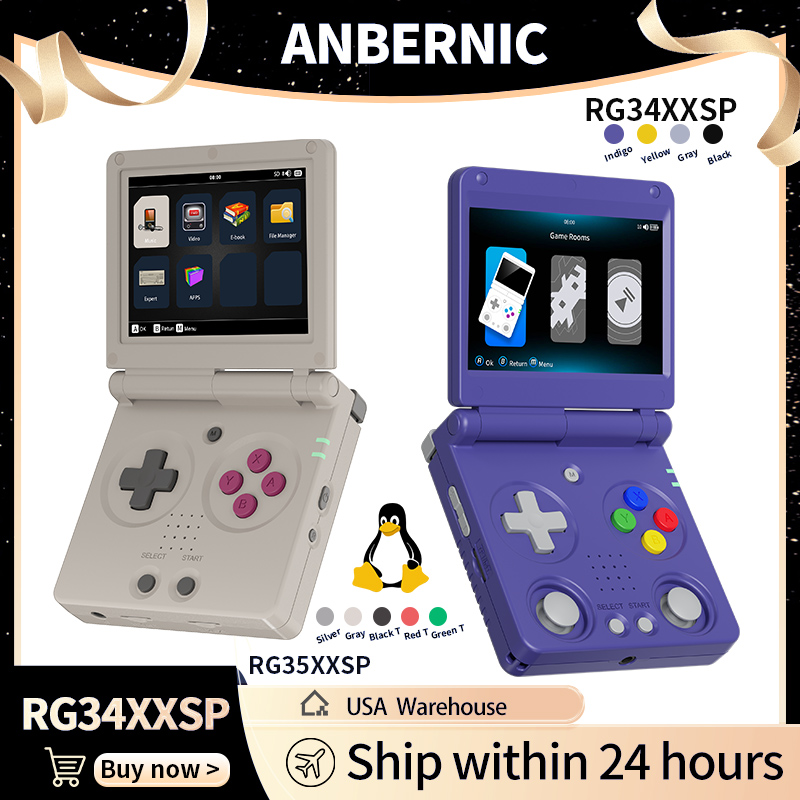 Anbernic RG34XXSP RG35XXSP Fli - Retro Gaming Qss บทวิจารณ์และราคา