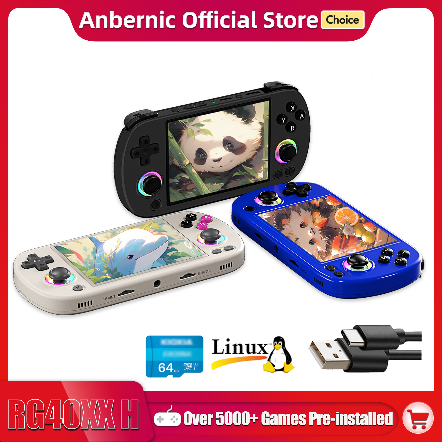 ANBERNIC RG40XX H Handheld Gam - Retro Gaming Qss บทวิจารณ์และราคา