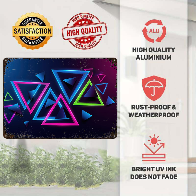 Neon Triangles Abstract Backgr - Background Retro Gaming บทวิจารณ์และราคา