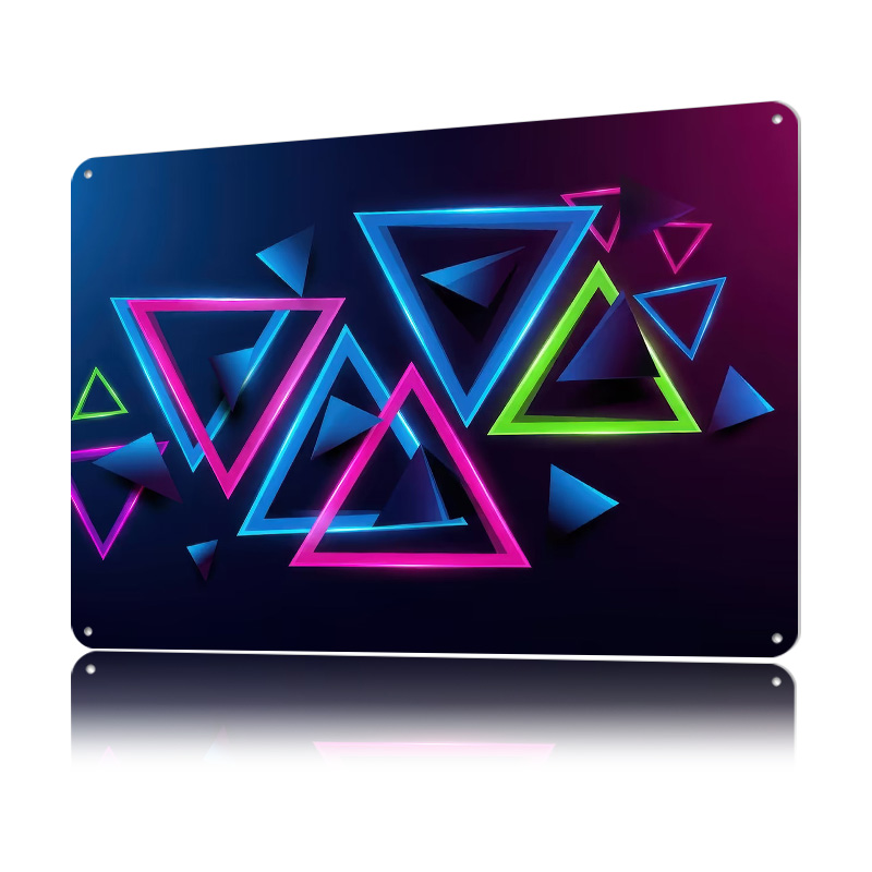 Neon Triangles Abstract Backgr - Background Retro Gaming บทวิจารณ์และราคา