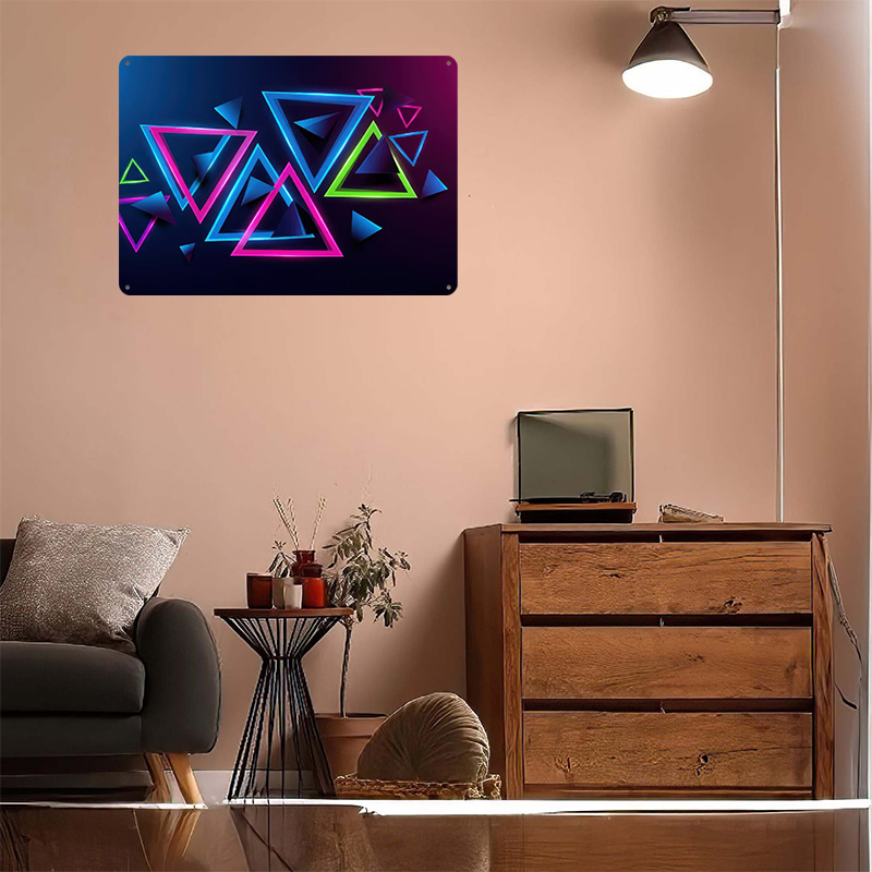 Neon Triangles Abstract Backgr - Background Retro Gaming บทวิจารณ์และราคา
