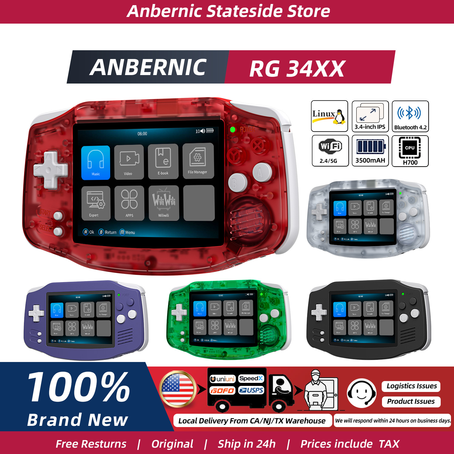 ANBERNIC RG34XX Retro Handheld - Retro Gaming Qss บทวิจารณ์และราคา