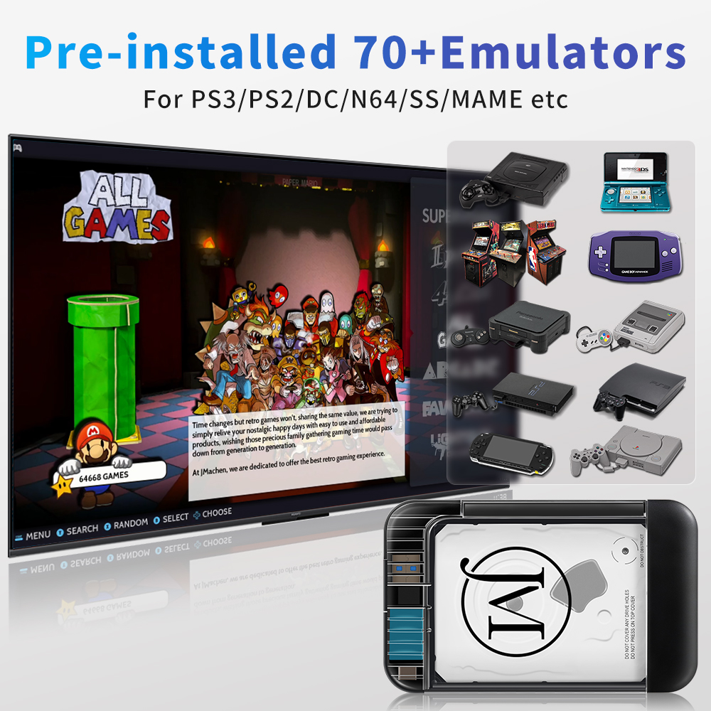 RETROBAT Portable 500G Gaming  - Retro Gaming Qss บทวิจารณ์และราคา
