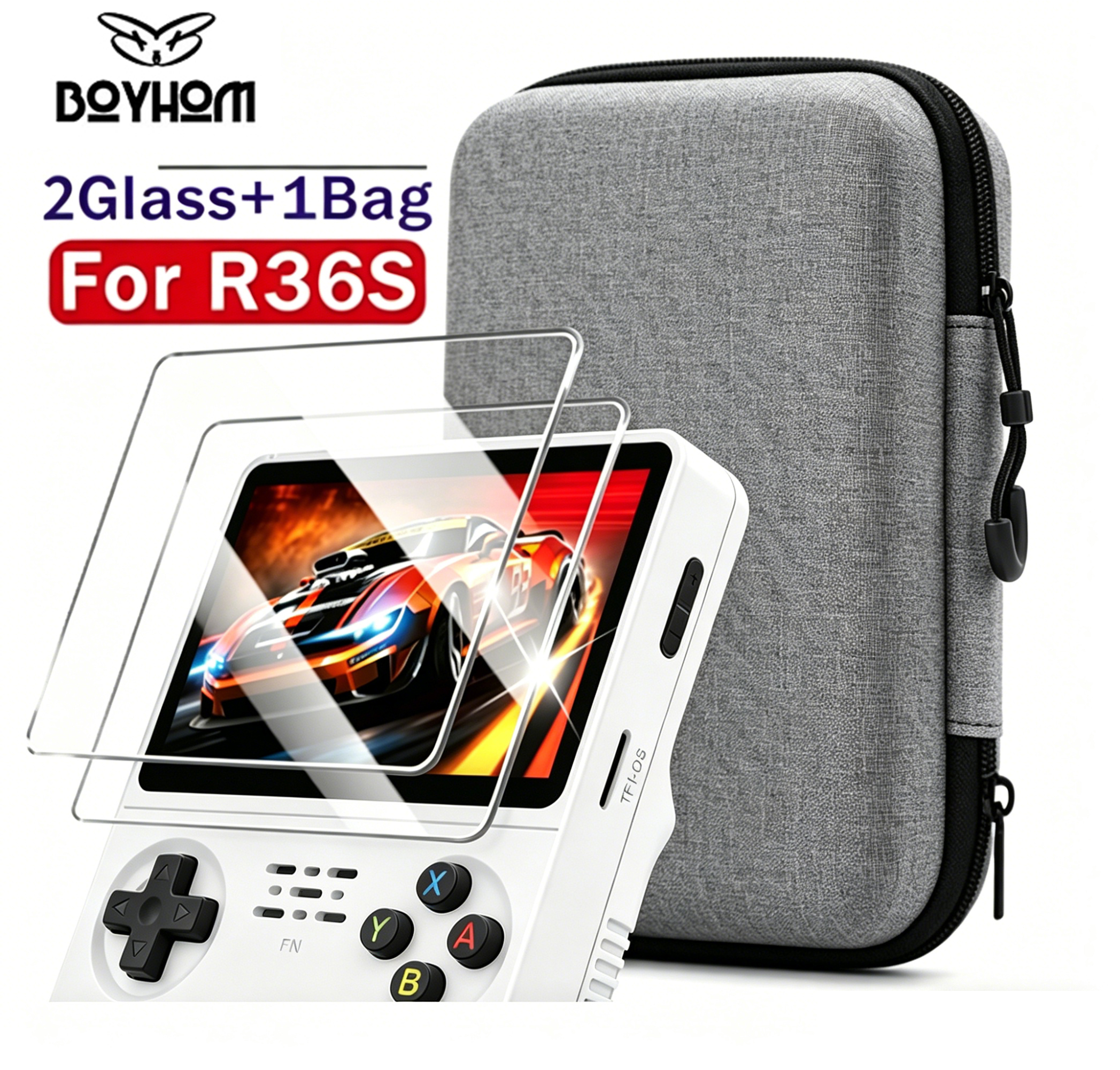 BOYHOM Official R36S Tempered  - Retro Gaming Console Handheld บทวิจารณ์และราคา