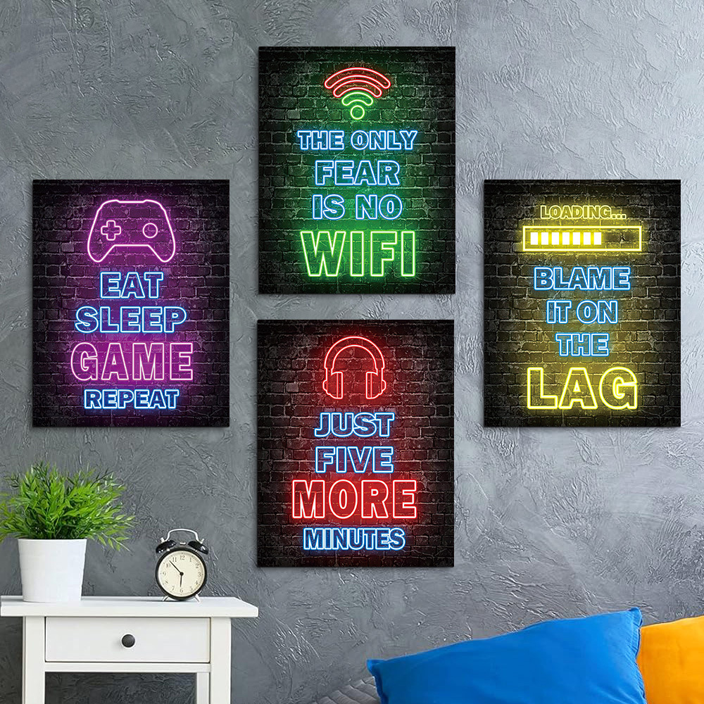  Style Wall Mural Sticker Abst - Background Retro Gaming บทวิจารณ์และราคา