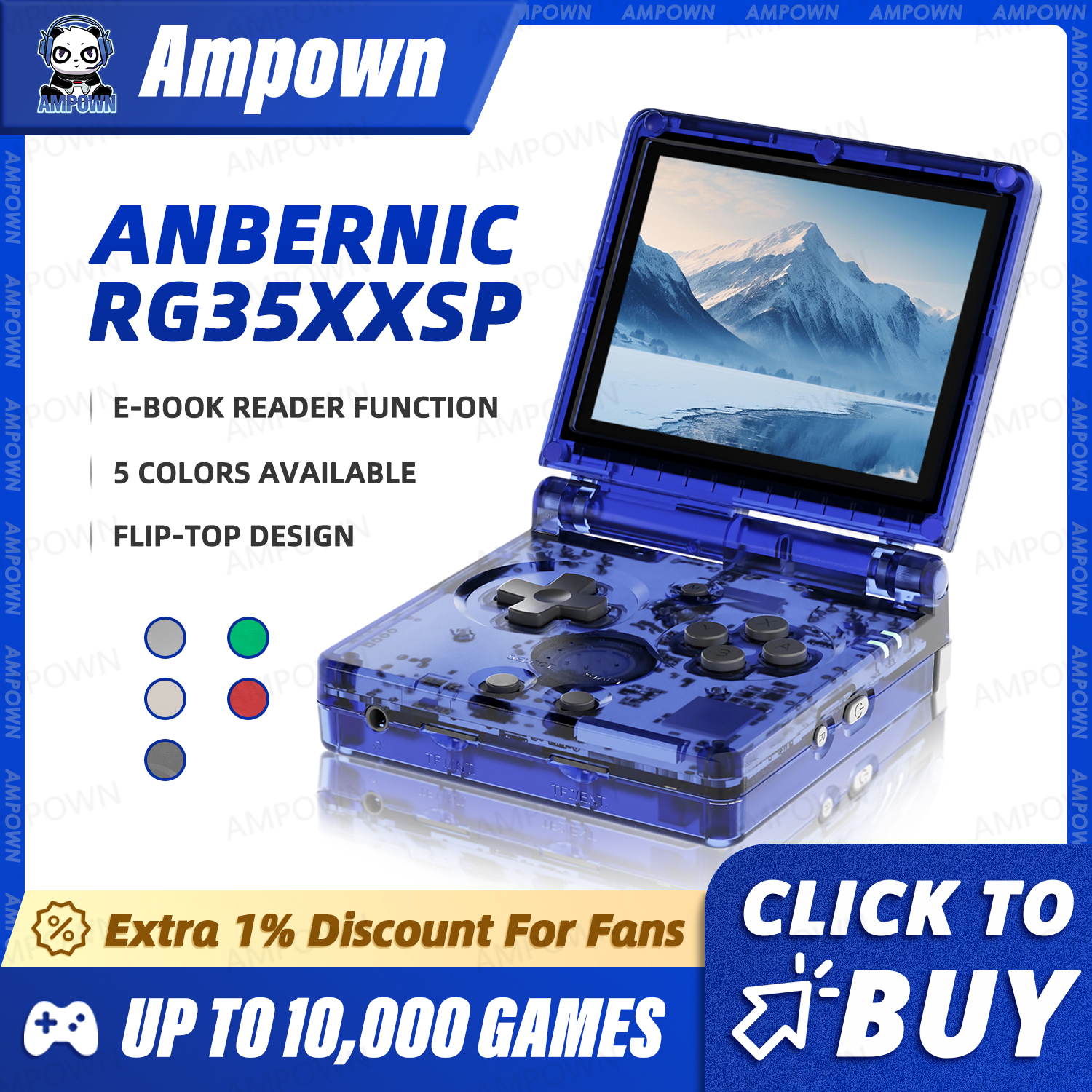ANBERNIC RG35XXSP Flip Game Co - Retro Gaming Qss บทวิจารณ์และราคา