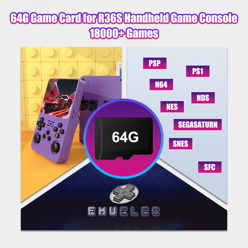 64G Game TF Card for R36S Vide - Retro Gaming Qss บทวิจารณ์และราคา