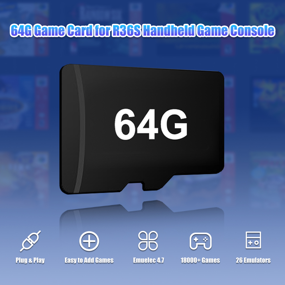 64G Game TF Card for R36S Vide - Retro Gaming Qss บทวิจารณ์และราคา