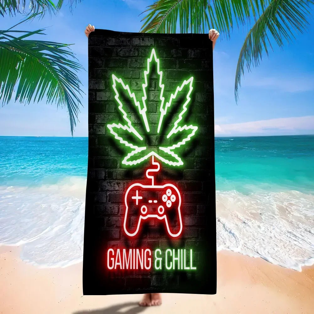 Retro Gaming Neon Beach Towel, - Background Retro Gaming บทวิจารณ์และราคา