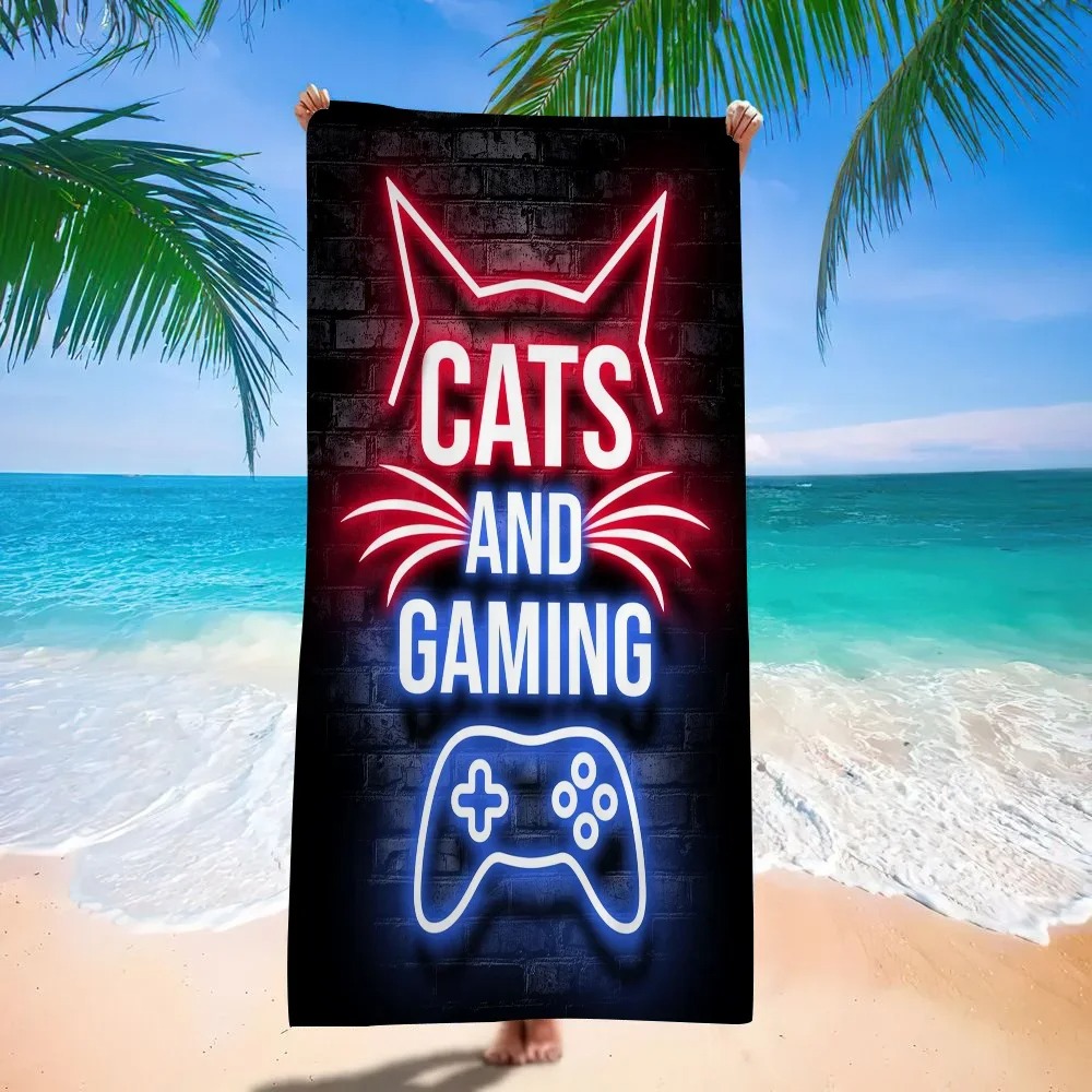 Retro Gaming Neon Beach Towel, - Background Retro Gaming บทวิจารณ์และราคา