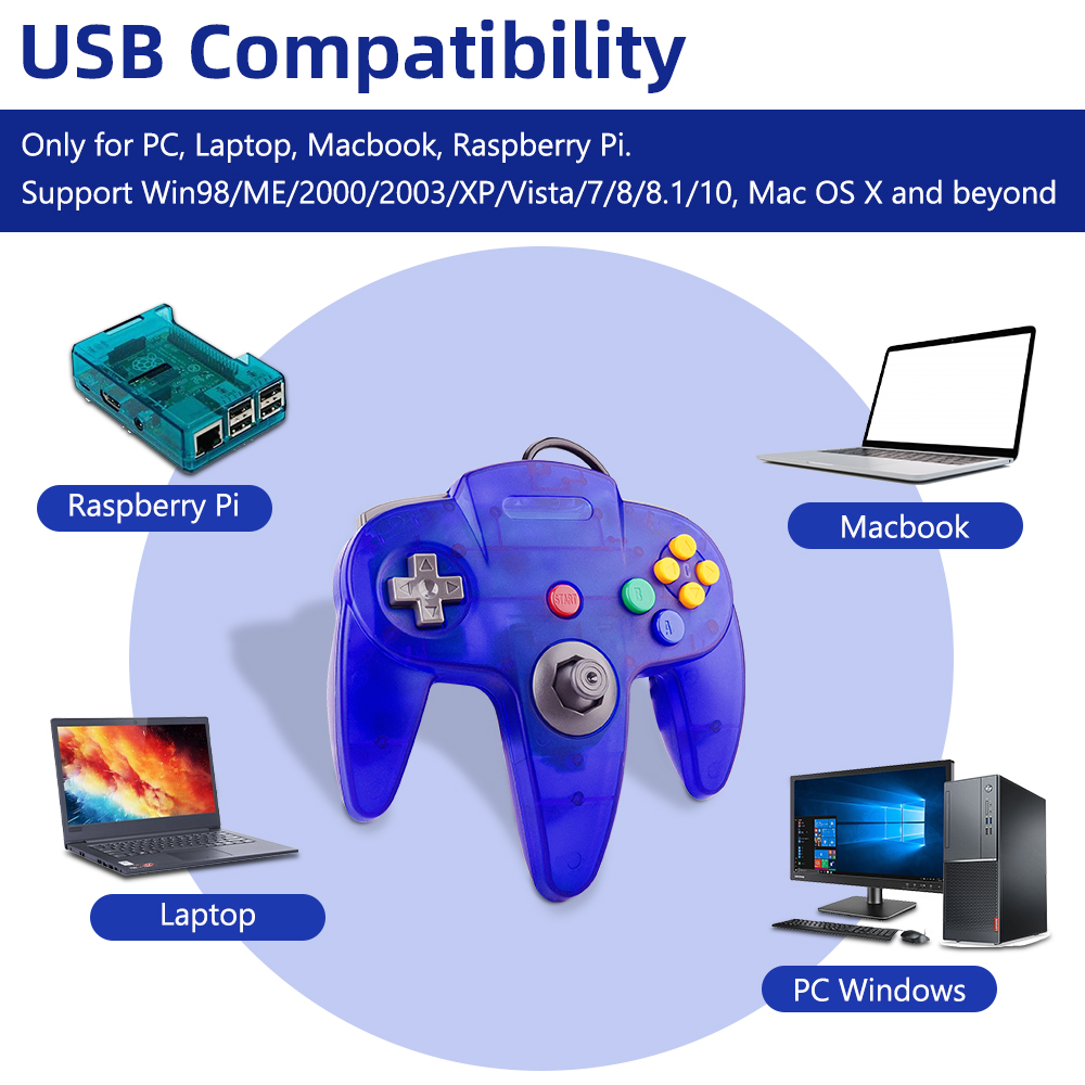 N64 Controller Classic USB Wir - Retro Gaming Emulator Console บทวิจารณ์และราคา